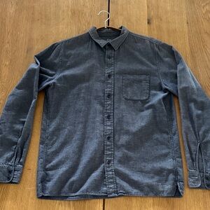 Outerknown Dark Blue Casual Button Down Shirt